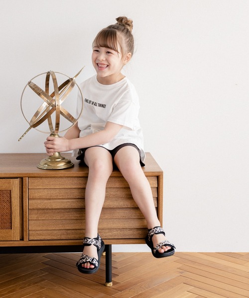 GLOBAL WORK（グローバルワーク）の「【キッズ】シャーベッTEE/ロゴチュニック/947181（Tシャツ/カットソー・キッズ・ホワイト/ダークグレー/ライトパープル/ライトイエロー・110cm/120cm/130cm/140cm/150cm/160cm/100cm）」の5枚目の写真