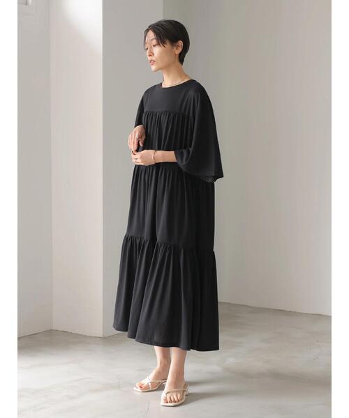 AMERICAN HOLIC(アメリカンホリック)の「ティアードマキシワンピース *●(ワンピース・レディース・ブラック/ブラウン・FREE)」の3枚目の写真