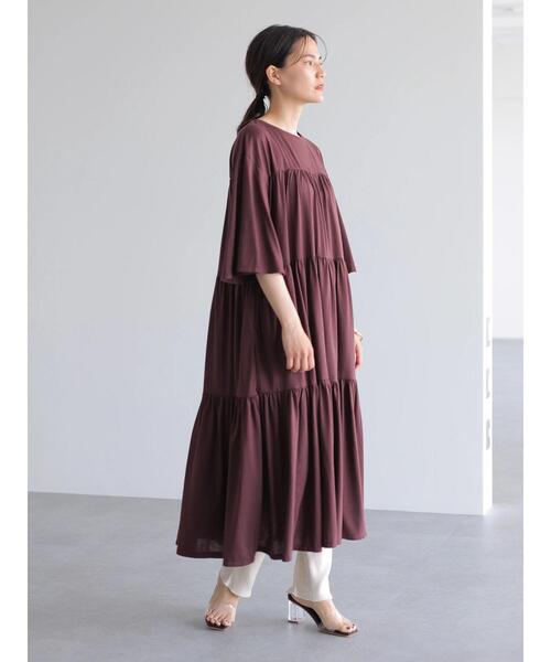 AMERICAN HOLIC(アメリカンホリック)の「ティアードマキシワンピース *●(ワンピース・レディース・ブラック/ブラウン・FREE)」の7枚目の写真