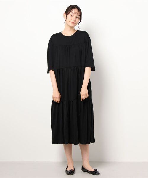 AMERICAN HOLIC(アメリカンホリック)の「ティアードマキシワンピース *●(ワンピース・レディース・ブラック/ブラウン・FREE)」の6枚目の写真