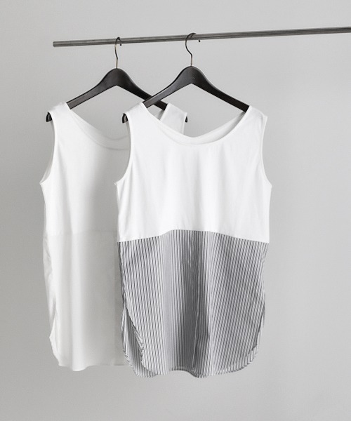 Bou Jeloud（ブージュルード）の「シャツレイヤードインナー（Tシャツ/カットソー・レディース・オフホワイト/A・FREE）」の15枚目の写真