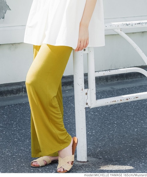 coca（coca）（コカ）の「夏でも快適！とろみセミワイドレギパン（その他パンツ・レディース・ブラック/カーキ/マスタード/ホワイト系その他・ONE SIZE）」の16枚目の写真