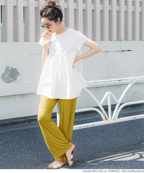 coca（coca）（コカ）の「夏でも快適！とろみセミワイドレギパン（その他パンツ・レディース・ブラック/カーキ/マスタード/ホワイト系その他・ONE SIZE）」の17枚目の写真