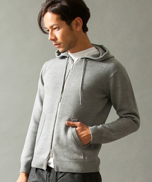 BEAUTY&YOUTH UNITED ARROWS | BY ミドルゲージ ニット ジップ パーカー(パーカー)