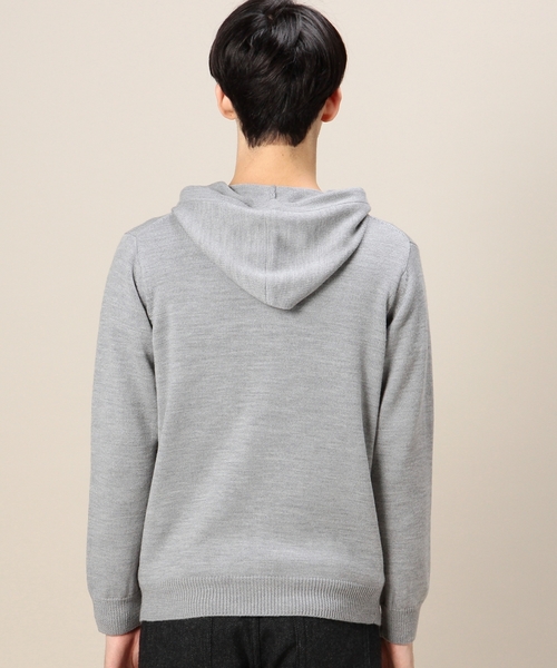 BEAUTY&YOUTH UNITED ARROWS(ビューティーアンドユースユナイテッドアローズ)の「BY ミドルゲージ ニット ジップ パーカー ◆(パーカー・メンズ・グレー/ブラック・LARGE/X-LARGE/SMALL/MEDIUM)」の3枚目の写真