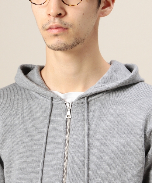 BEAUTY&YOUTH UNITED ARROWS(ビューティーアンドユースユナイテッドアローズ)の「BY ミドルゲージ ニット ジップ パーカー ◆(パーカー・メンズ・グレー/ブラック・LARGE/X-LARGE/SMALL/MEDIUM)」の9枚目の写真