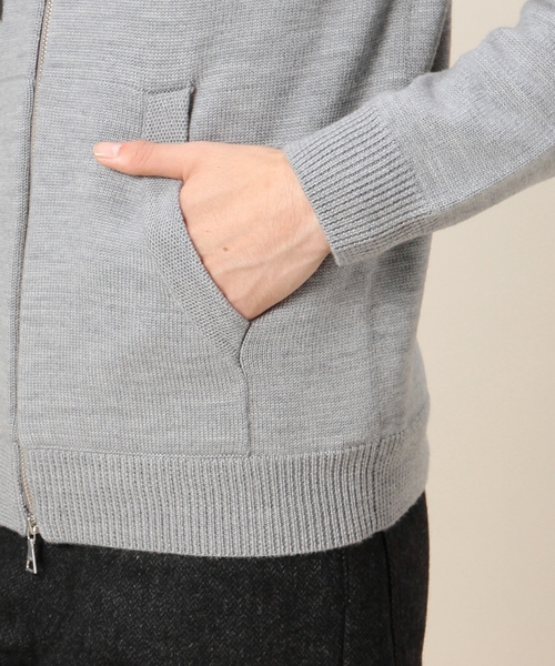 BEAUTY&YOUTH UNITED ARROWS(ビューティーアンドユースユナイテッドアローズ)の「BY ミドルゲージ ニット ジップ パーカー ◆(パーカー・メンズ・グレー/ブラック・LARGE/X-LARGE/SMALL/MEDIUM)」の10枚目の写真