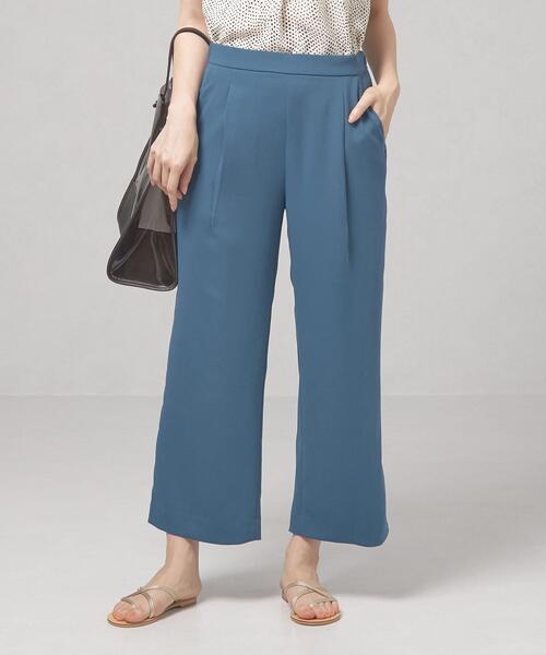 closet story(クローゼットストーリー)の「<closet story(クローゼットストーリー)>アジャスター ワイドパンツ -ウォッシャブル-(その他パンツ・レディース・ライトグレー/ロイヤルブルー・FREE)」の2枚目の写真
