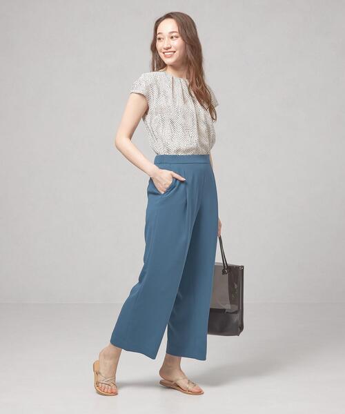 closet story(クローゼットストーリー)の「<closet story(クローゼットストーリー)>アジャスター ワイドパンツ -ウォッシャブル-(その他パンツ・レディース・ライトグレー/ロイヤルブルー・FREE)」の11枚目の写真