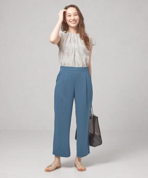 closet story(クローゼットストーリー)の「<closet story(クローゼットストーリー)>アジャスター ワイドパンツ -ウォッシャブル-(その他パンツ・レディース・ライトグレー/ロイヤルブルー・FREE)」の14枚目の写真