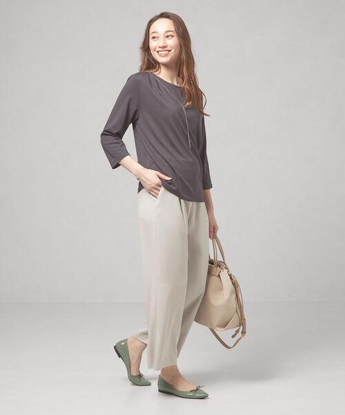 closet story(クローゼットストーリー)の「<closet story(クローゼットストーリー)>アジャスター ワイドパンツ -ウォッシャブル-(その他パンツ・レディース・ライトグレー/ロイヤルブルー・FREE)」の16枚目の写真