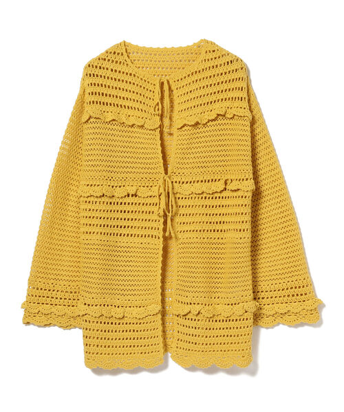 BEAMS BOY(ビームスボーイ)の「BEAMS BOY / フリル ニット カーディガン(カーディガン/ボレロ・レディース・イエロー/ホワイト系その他7・ONE SIZE)」の19枚目の写真