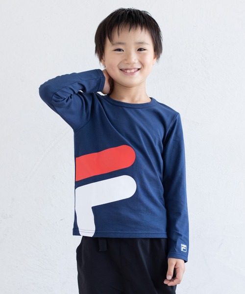 FILA（フィラ）の「FILA/フィラ バリエーション長袖Tシャツ（Tシャツ/カットソー・キッズ・ブラック/ベージュ/ネイビー/オフホワイト/ミント/ホワイト系その他/ブラック系その他/ベージュ系その他/ブルー系その他/ピンク系その他/スモークピンク/ホワイト系その他2/ホワイト系その他3/ブラック系その他2/ブラック系その他3/ベージュ系その他2・80ｃｍ/90cm/110cm/100cm/120cm/130cm）」の15枚目の写真