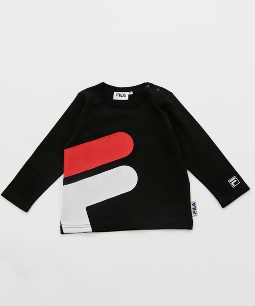 FILA（フィラ）の「FILA/フィラ バリエーション長袖Tシャツ（Tシャツ/カットソー・キッズ・ブラック/ベージュ/ネイビー/オフホワイト/ミント/ホワイト系その他/ブラック系その他/ベージュ系その他/ブルー系その他/ピンク系その他/スモークピンク/ホワイト系その他2/ホワイト系その他3/ブラック系その他2/ブラック系その他3/ベージュ系その他2・80ｃｍ/90cm/110cm/100cm/120cm/130cm）」の8枚目の写真
