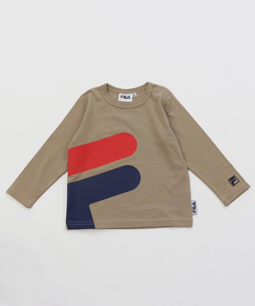 FILA（フィラ）の「FILA/フィラ バリエーション長袖Tシャツ（Tシャツ/カットソー・キッズ・ブラック/ベージュ/ネイビー/オフホワイト/ミント/ホワイト系その他/ブラック系その他/ベージュ系その他/ブルー系その他/ピンク系その他/スモークピンク/ホワイト系その他2/ホワイト系その他3/ブラック系その他2/ブラック系その他3/ベージュ系その他2・80ｃｍ/90cm/110cm/100cm/120cm/130cm）」の12枚目の写真