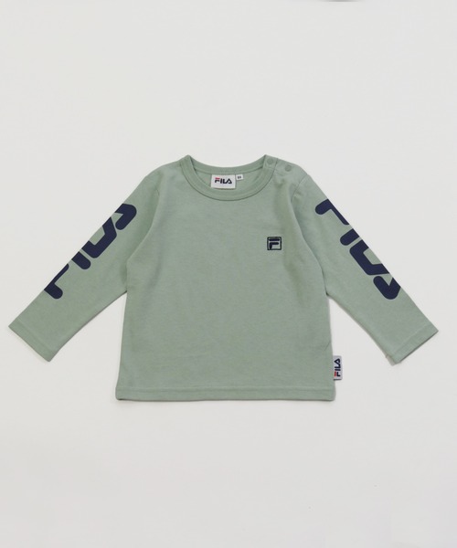 FILA（フィラ）の「FILA/フィラ バリエーション長袖Tシャツ（Tシャツ/カットソー・キッズ・ブラック/ベージュ/ネイビー/オフホワイト/ミント/ホワイト系その他/ブラック系その他/ベージュ系その他/ブルー系その他/ピンク系その他/スモークピンク/ホワイト系その他2/ホワイト系その他3/ブラック系その他2/ブラック系その他3/ベージュ系その他2・80ｃｍ/90cm/110cm/100cm/120cm/130cm）」の13枚目の写真