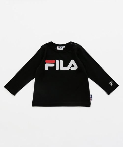 FILA（フィラ）の「FILA/フィラ バリエーション長袖Tシャツ（Tシャツ/カットソー・キッズ・ブラック/ベージュ/ネイビー/オフホワイト/ミント/ホワイト系その他/ブラック系その他/ベージュ系その他/ブルー系その他/ピンク系その他/スモークピンク/ホワイト系その他2/ホワイト系その他3/ブラック系その他2/ブラック系その他3/ベージュ系その他2・80ｃｍ/90cm/110cm/100cm/120cm/130cm）」の6枚目の写真