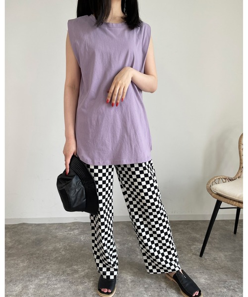 MLI'A（エムリア）の「チェッカーイージー／パンツ（その他パンツ・レディース・ブラック×ホワイト/ブラック系その他/ブラック系その他6・FREE）」の5枚目の写真