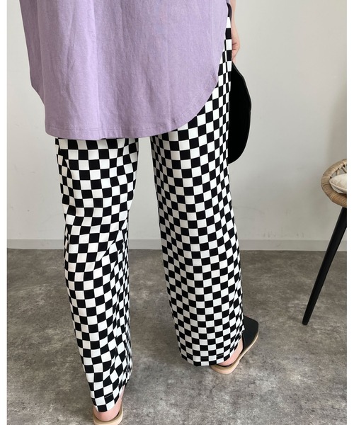 MLI'A（エムリア）の「チェッカーイージー／パンツ（その他パンツ・レディース・ブラック×ホワイト/ブラック系その他/ブラック系その他6・FREE）」の7枚目の写真