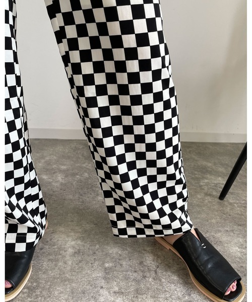 MLI'A（エムリア）の「チェッカーイージー／パンツ（その他パンツ・レディース・ブラック×ホワイト/ブラック系その他/ブラック系その他6・FREE）」の12枚目の写真