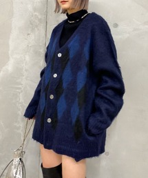 WHO'S WHO gallery | 【KOOKY'N/クーキー】ウール混アーガイルモヘアライクカーディガン(カーディガン/ボレロ)