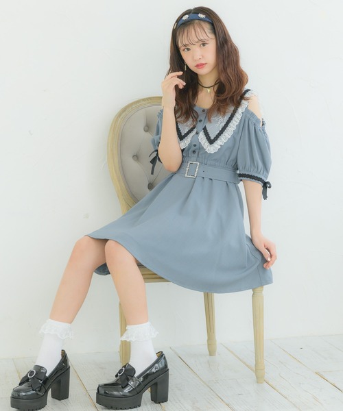 セール 肩開きマリン風ワンピース ワンピース Rojita ロジータ のファッション通販 Zozotown