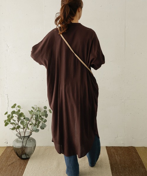 URBAN RESEARCH DOORS(アーバンリサーチドアーズ)の「コットン楊柳ワンピース(ワンピース・レディース・ブラウン/ピンク/ブラック・ONE)」の10枚目の写真