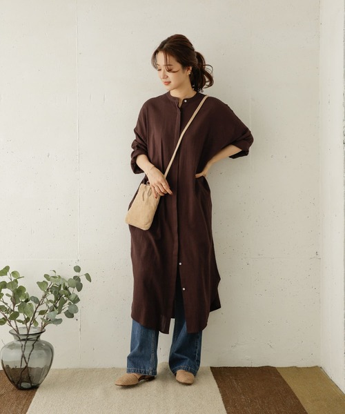 URBAN RESEARCH DOORS(アーバンリサーチドアーズ)の「コットン楊柳ワンピース(ワンピース・レディース・ブラウン/ピンク/ブラック・ONE)」の6枚目の写真