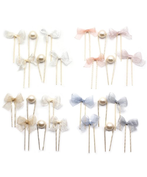 Zoule(ゾーラ)の「Zoule ゾーラ: mini fluffy ribbon ミニ ふわふわリボン Uピンセット(ヘアピン・レディース・ホワイト/ピンク/ゴールド/ブルー・FREE)」の6枚目の写真