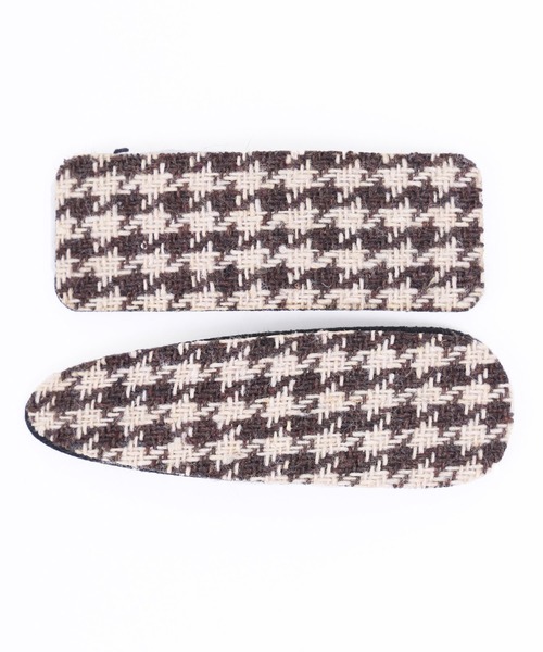 WC(ダブル シー)の「千鳥柄2Pヘアピン(ヘアピン・レディース・ブラック/ブラウン・FREE)」の3枚目の写真