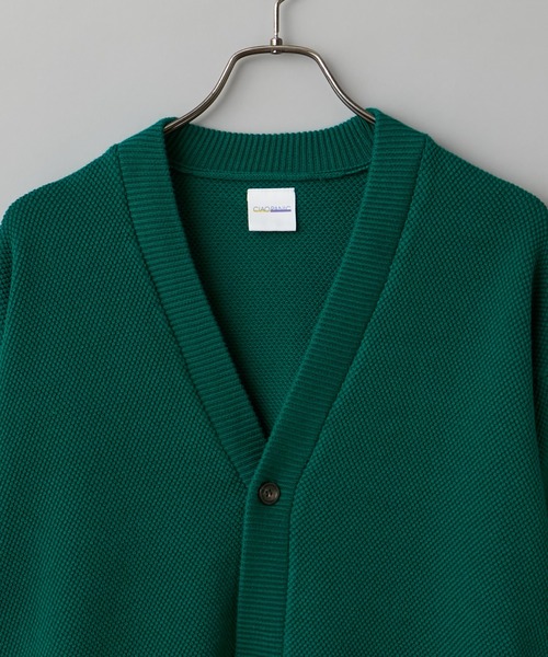 CIAOPANIC（チャオパニック）の「鹿の子編みコットンニットカーディガン/2021AW（カーディガン/ボレロ・メンズ・グリーン/グレー/ブラック/ブラウン/オレンジ・MEDIUM/LARGE）」の9枚目の写真