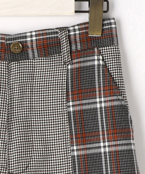 179/WG（イチナナキュウダブルジー）の「切り替えチェックショートパンツ（その他パンツ・レディース・ブラウン/グレー/グリーン・MEDIUM）」の19枚目の写真