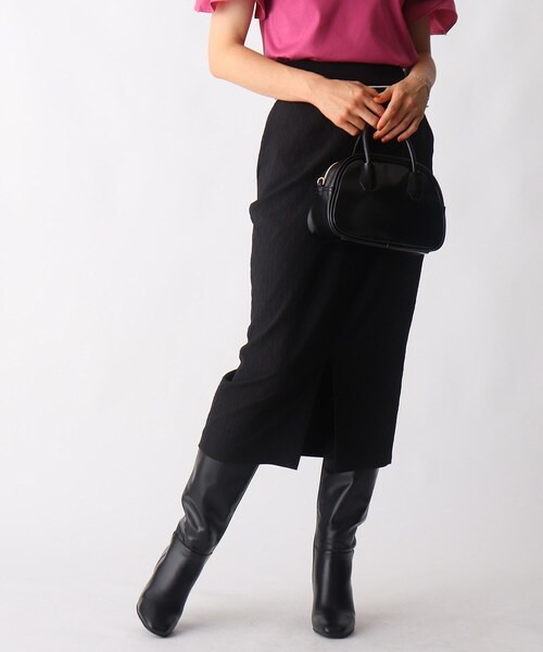 OPAQUE.CLIP（オペークドットクリップ）の「◆配色パイピングJQDタイトスカート（スカート・レディース・ダークオレンジ/ブラック・38/36）」の2枚目の写真