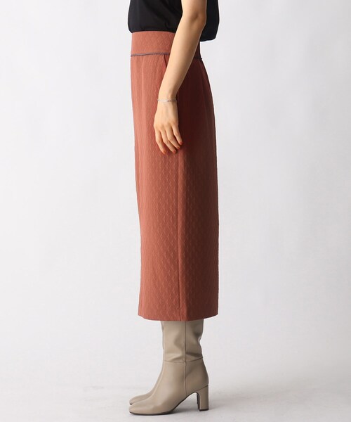 OPAQUE.CLIP（オペークドットクリップ）の「◆配色パイピングJQDタイトスカート（スカート・レディース・ダークオレンジ/ブラック・38/36）」の7枚目の写真