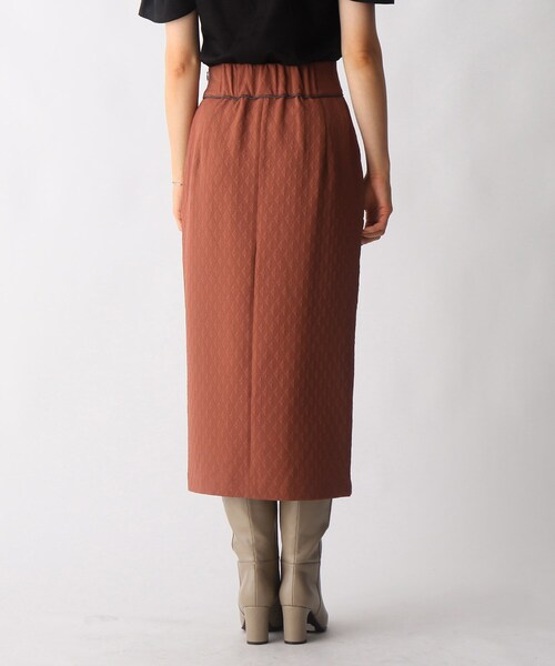 OPAQUE.CLIP（オペークドットクリップ）の「◆配色パイピングJQDタイトスカート（スカート・レディース・ダークオレンジ/ブラック・38/36）」の3枚目の写真