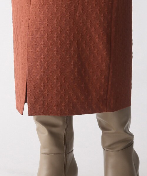 OPAQUE.CLIP（オペークドットクリップ）の「◆配色パイピングJQDタイトスカート（スカート・レディース・ダークオレンジ/ブラック・38/36）」の8枚目の写真