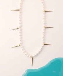 e.m. | スタッズ×パールネックレス(ネックレス)