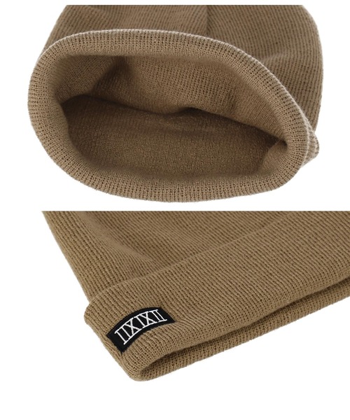 ANAP（アナップ）の「BOXロゴ刺繍ビーニー（ニットキャップ/ビーニー・レディース・ベージュ/ブラック・FREE）」の4枚目の写真