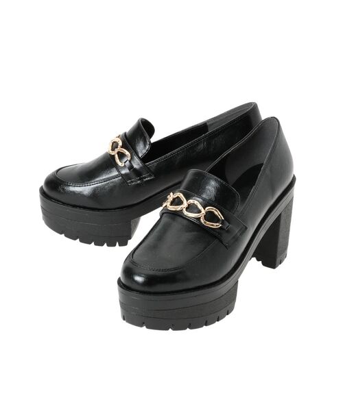 RESEXXY（リゼクシー）の「チェーンデザインローファー（ローファー・レディース・ブラック/ブラウン・SMALL/LARGE/MEDIUM）」の4枚目の写真