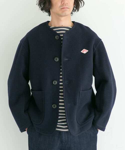DANTON（ダントン）の「『WEB限定』DANTON　COLLARLESS JACKET（その他アウター・メンズ・グレー/ブラウン系その他/オリーブ/ネイビー・38/40/42）」の4枚目の写真