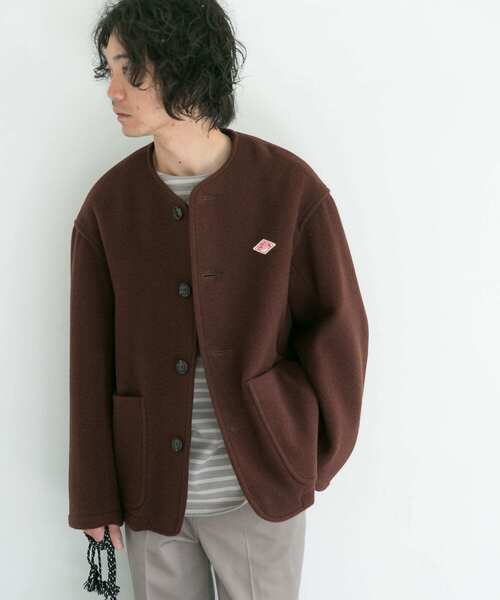 DANTON（ダントン）の「『WEB限定』DANTON　COLLARLESS JACKET（その他アウター・メンズ・グレー/ブラウン系その他/オリーブ/ネイビー・38/40/42）」の7枚目の写真
