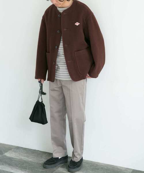 DANTON（ダントン）の「『WEB限定』DANTON　COLLARLESS JACKET（その他アウター・メンズ・グレー/ブラウン系その他/オリーブ/ネイビー・38/40/42）」の8枚目の写真