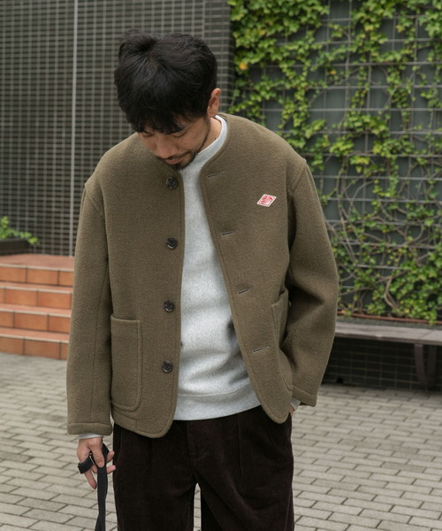 DANTON（ダントン）の「『WEB限定』DANTON　COLLARLESS JACKET（その他アウター・メンズ・グレー/ブラウン系その他/オリーブ/ネイビー・38/40/42）」の12枚目の写真