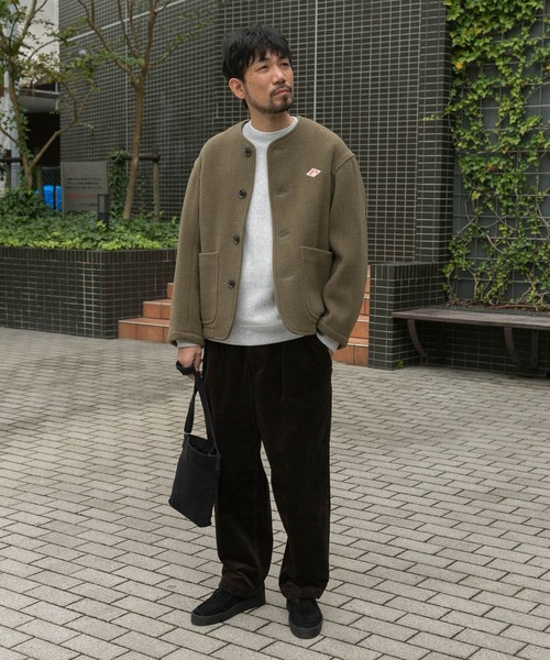 DANTON（ダントン）の「『WEB限定』DANTON　COLLARLESS JACKET（その他アウター・メンズ・グレー/ブラウン系その他/オリーブ/ネイビー・38/40/42）」の13枚目の写真