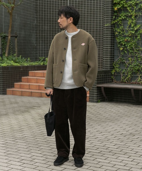 DANTON（ダントン）の「『WEB限定』DANTON　COLLARLESS JACKET（その他アウター・メンズ・グレー/ブラウン系その他/オリーブ/ネイビー・38/40/42）」の15枚目の写真