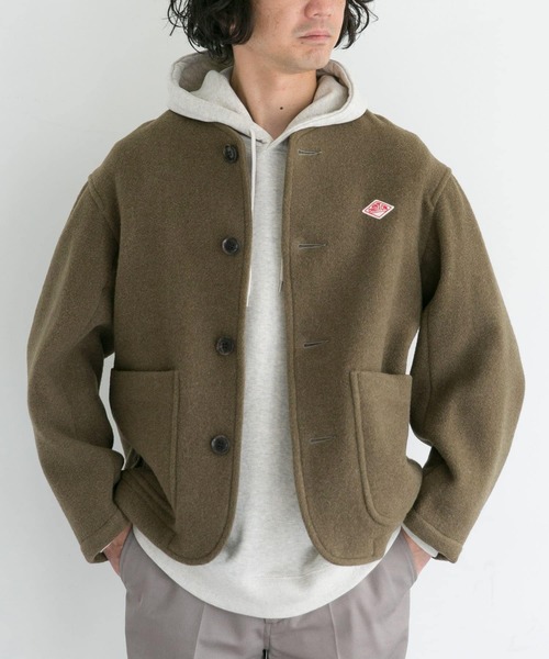 DANTON（ダントン）の「『WEB限定』DANTON　COLLARLESS JACKET（その他アウター・メンズ・グレー/ブラウン系その他/オリーブ/ネイビー・38/40/42）」の16枚目の写真