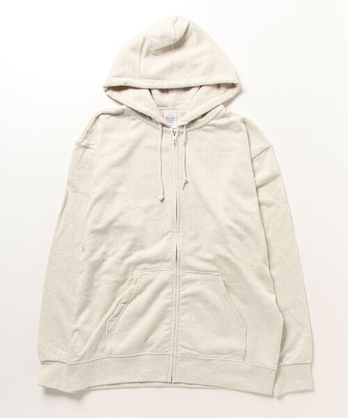 Printstar(プリントスター)の「【Printstar】9.7オンス スーパーヘビーウェイトジップパーカー スウェット無地フーディー 裏パイル 裏毛 00189(パーカー・レディース・ブラック/オートミール/杢グレー/ピンク/グリーン/イエロー/ホワイト/ネイビー/ダークグリーン/レッド/スモークピンク/バーガンディー/パープル/ライトブルー/ブルー/ライトベージュ/アイボリー・S/M/L/XL/2XL)」の3枚目の写真