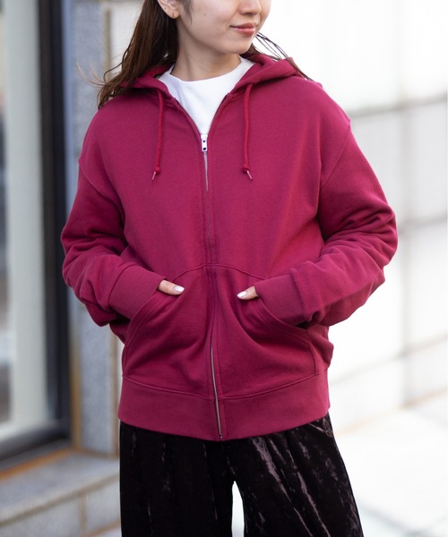 Printstar(プリントスター)の「【Printstar】9.7オンス スーパーヘビーウェイトジップパーカー スウェット無地フーディー 裏パイル 裏毛 00189(パーカー・レディース・ブラック/オートミール/杢グレー/ピンク/グリーン/イエロー/ホワイト/ネイビー/ダークグリーン/レッド/スモークピンク/バーガンディー/パープル/ライトブルー/ブルー/ライトベージュ/アイボリー・S/M/L/XL/2XL)」の17枚目の写真