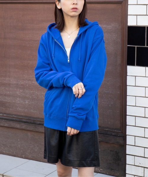 Printstar(プリントスター)の「【Printstar】9.7オンス スーパーヘビーウェイトジップパーカー スウェット無地フーディー 裏パイル 裏毛 00189(パーカー・レディース・ブラック/オートミール/杢グレー/ピンク/グリーン/イエロー/ホワイト/ネイビー/ダークグリーン/レッド/スモークピンク/バーガンディー/パープル/ライトブルー/ブルー/ライトベージュ/アイボリー・S/M/L/XL/2XL)」の11枚目の写真