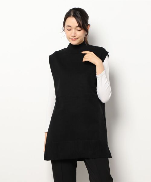 Lugnoncure（ルノンキュール）の「スリット入りロングベスト（ベスト・レディース・ブラック/ベージュ/ブラウン・ﾌﾘ-）」の6枚目の写真